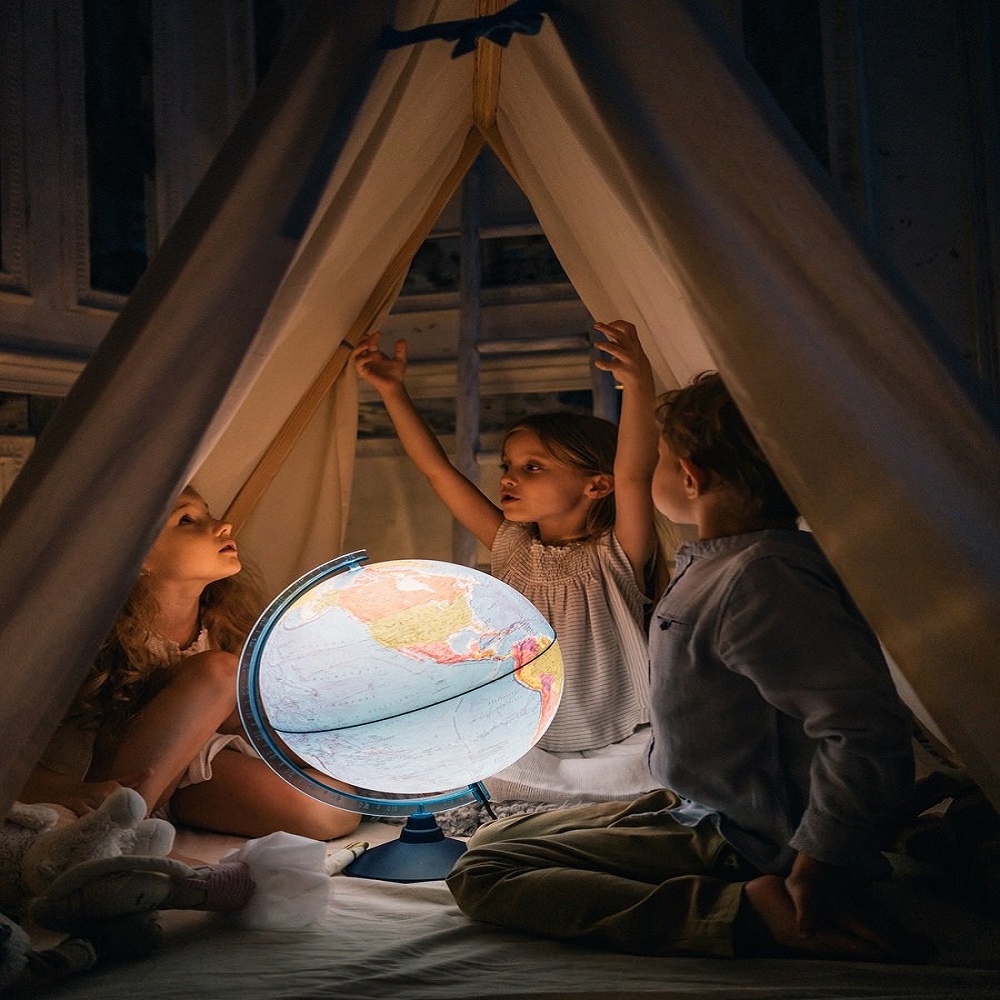 Глобус Globen Земли Интерактивный политический с LED-подсветкой VR-очки 32 см - фото 15