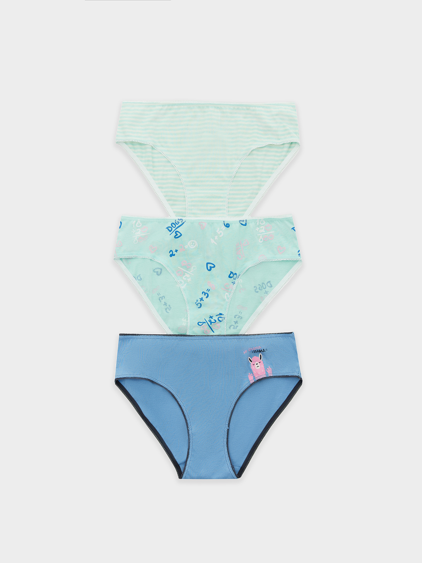 Трусы 3 шт Mark Formelle (Марк Формэль) 417740-3/св.синий +печать - фото 1