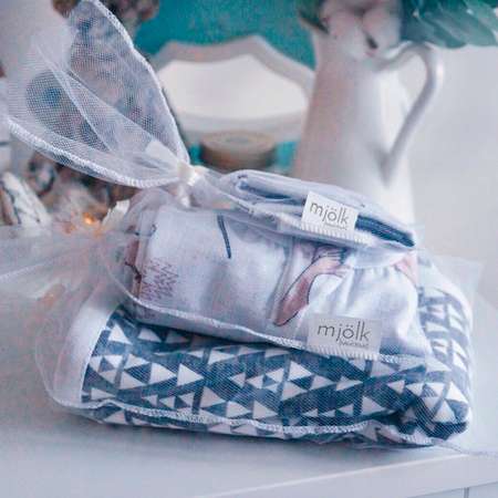 Пелёнка Mjolk Baby Blue трикотажная 80*80