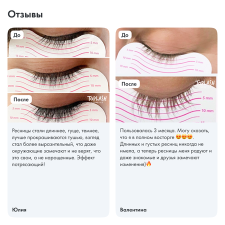Сыворотка для роста ресниц Toplash lash and brow booster