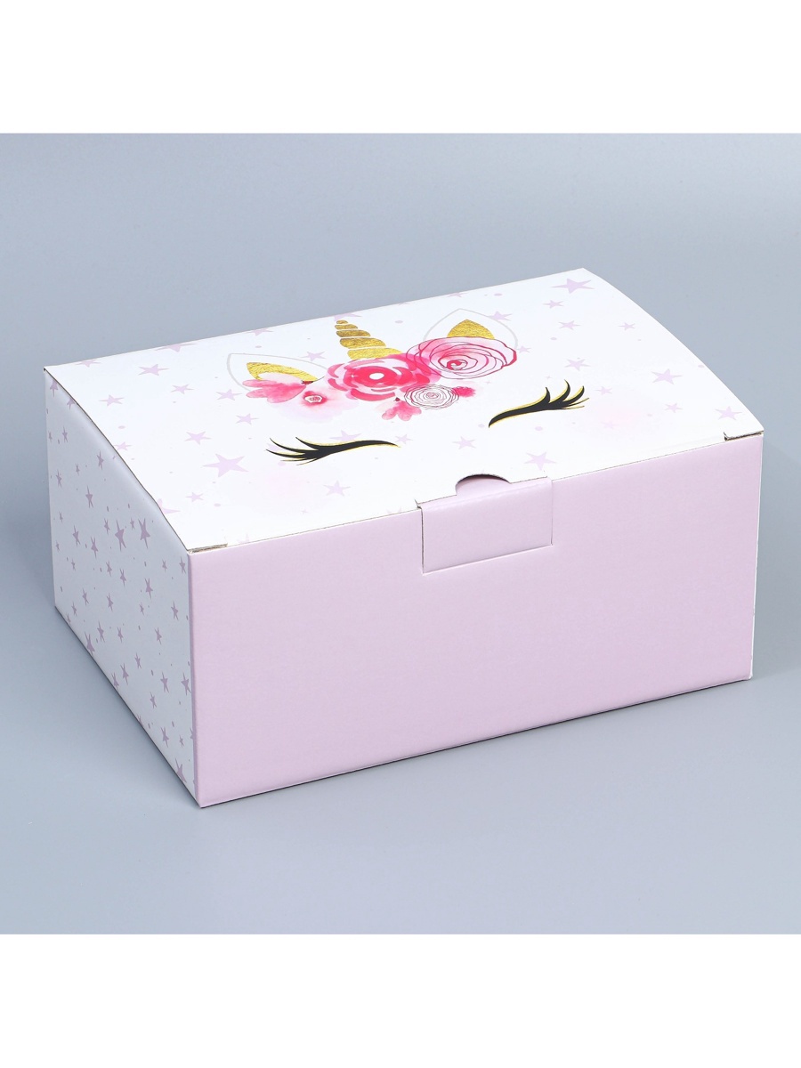 Коробка сборная Дарите Счастье Единорог 22 х 15 х 10 см - фото 3