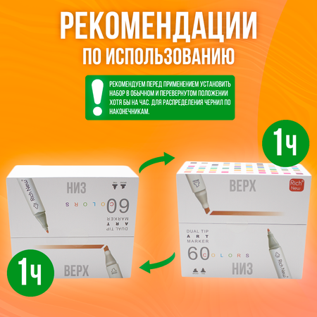 Скетчмаркер Rich New двусторонний 60 цв.