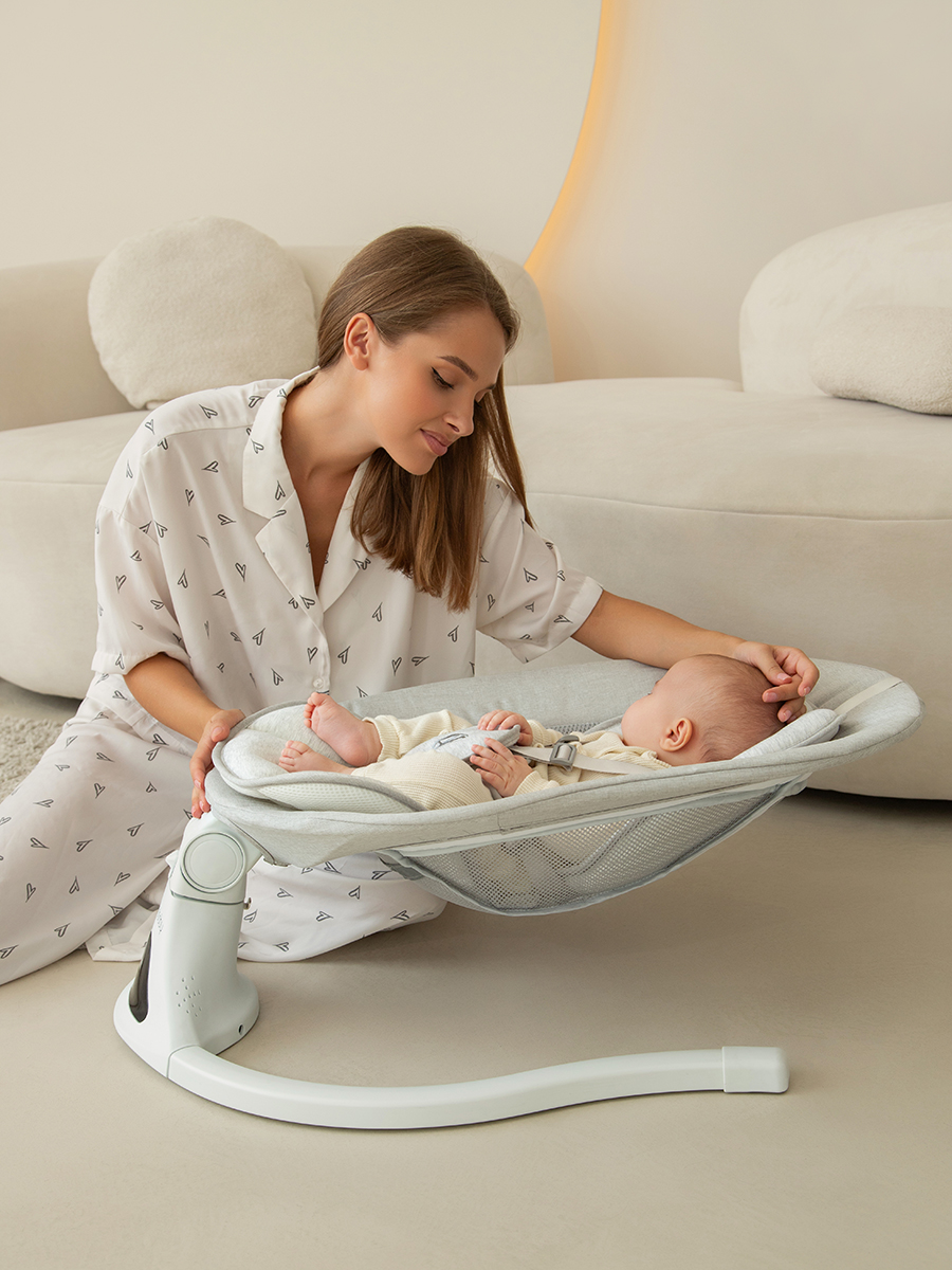 Электронные качели детские Amarobaby Funny swing, черный - фото 26