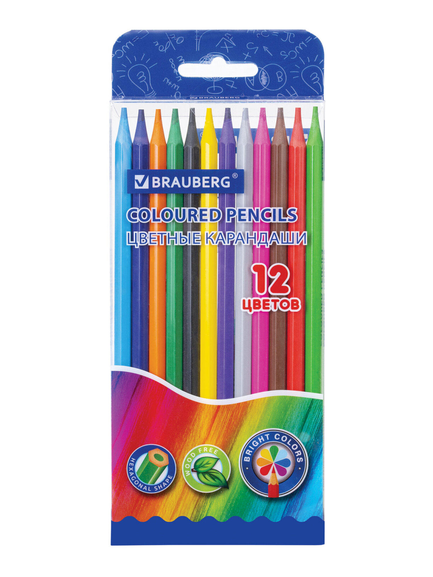 Карандаши цветные Brauberg 12 шт. - фото 10