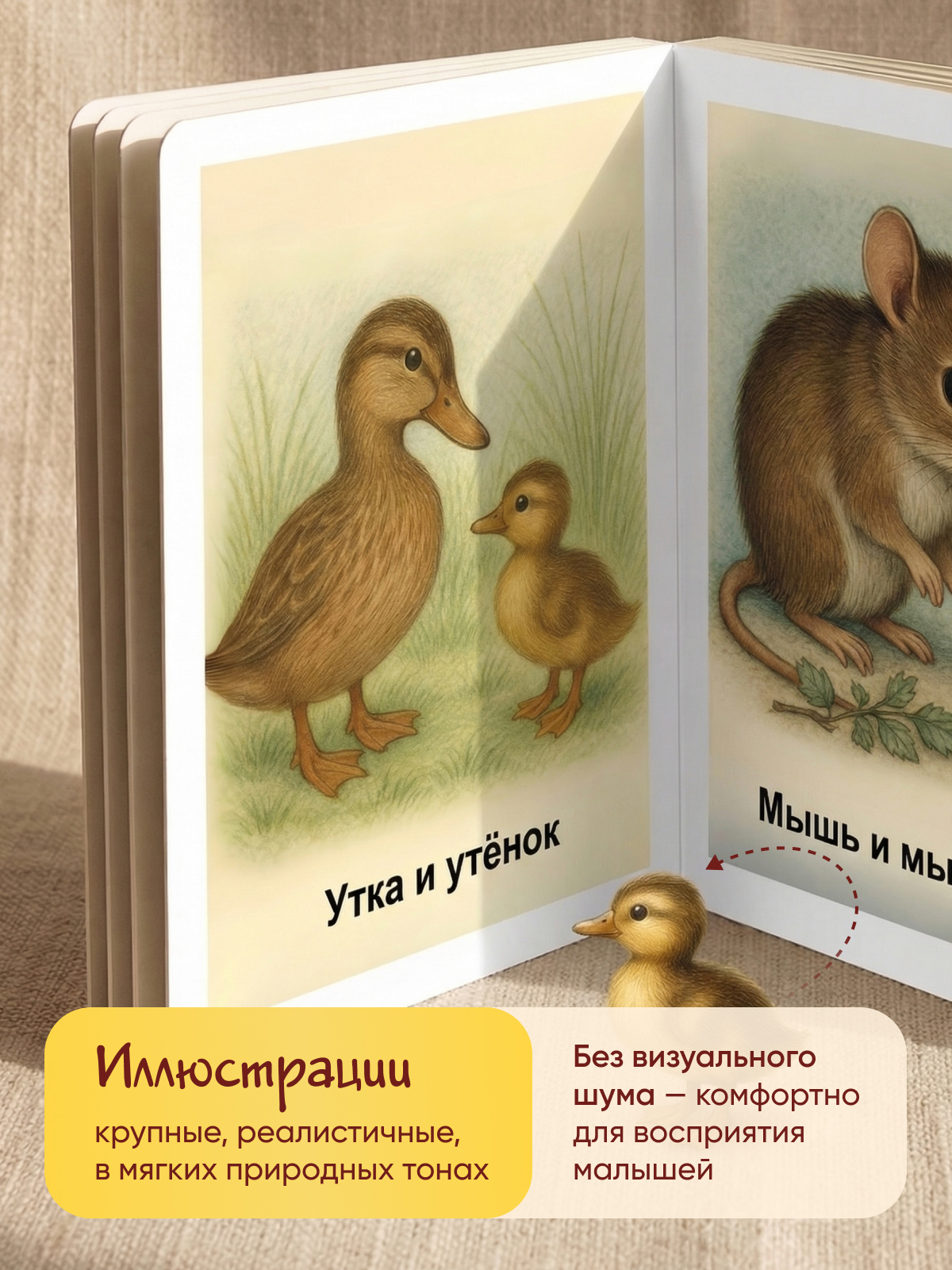 Картонная книга для самых маленьких Расту по возрасту «Мамы, папы и малыши» 0+ - фото 4
