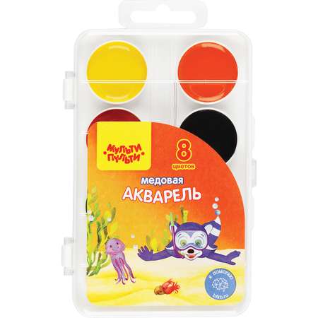 Краски акварель Мульти Пульти 8 цв.