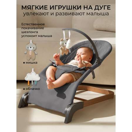 Детский шезлонг Amarobaby Harmony графит