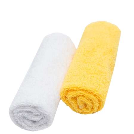 Полотенце-салфетка для кормления Amarobaby Soft Care 2шт Белый-Жёлтый