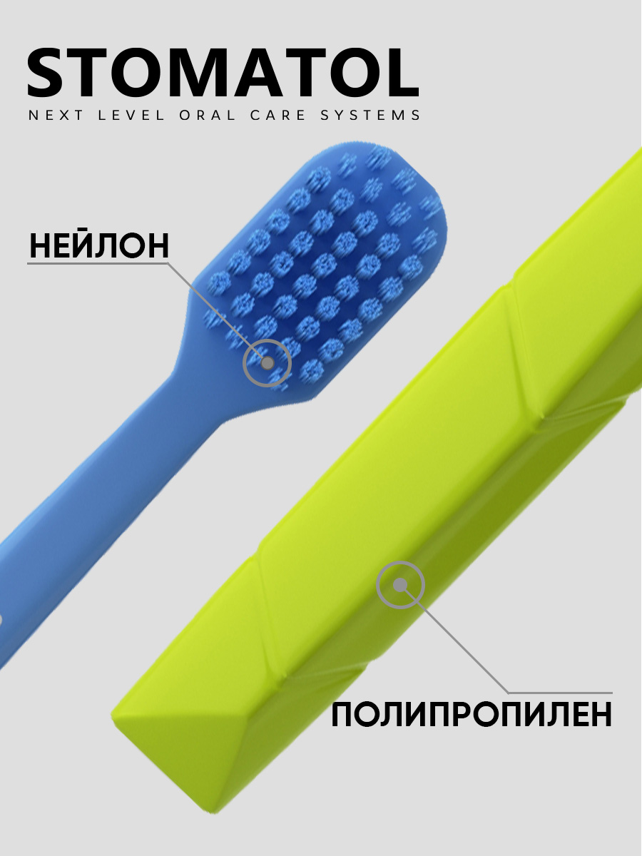 Зубная щетка классическая STOMATOL 3 шт. - фото 7