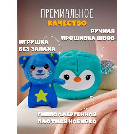 Игрушка мягкая Funky Toys кенга котенок и голубая птичка FT5915-4-МП