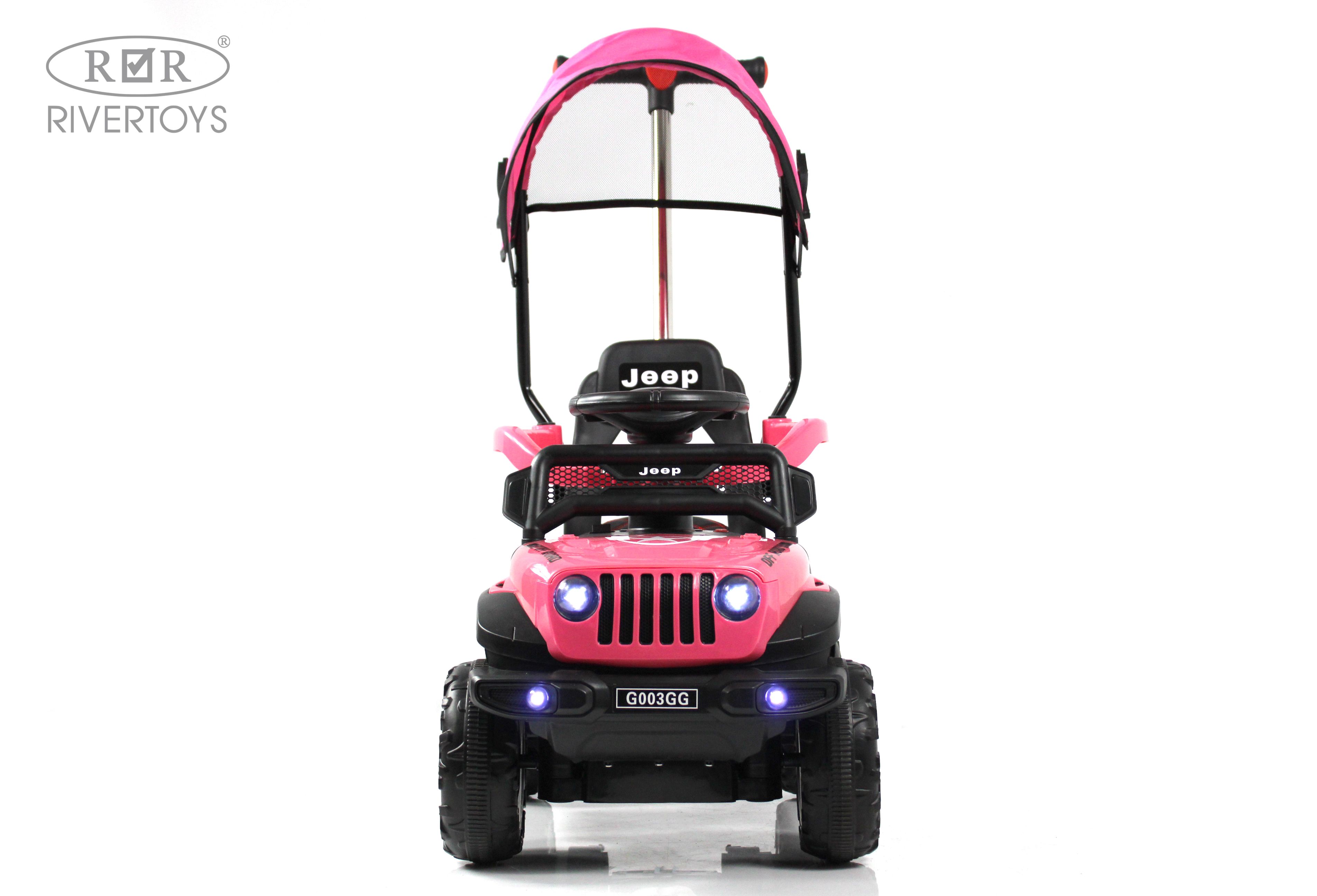 Электромобиль RIVERTOYS G003GG-PINK С пультом ДУ - фото 3