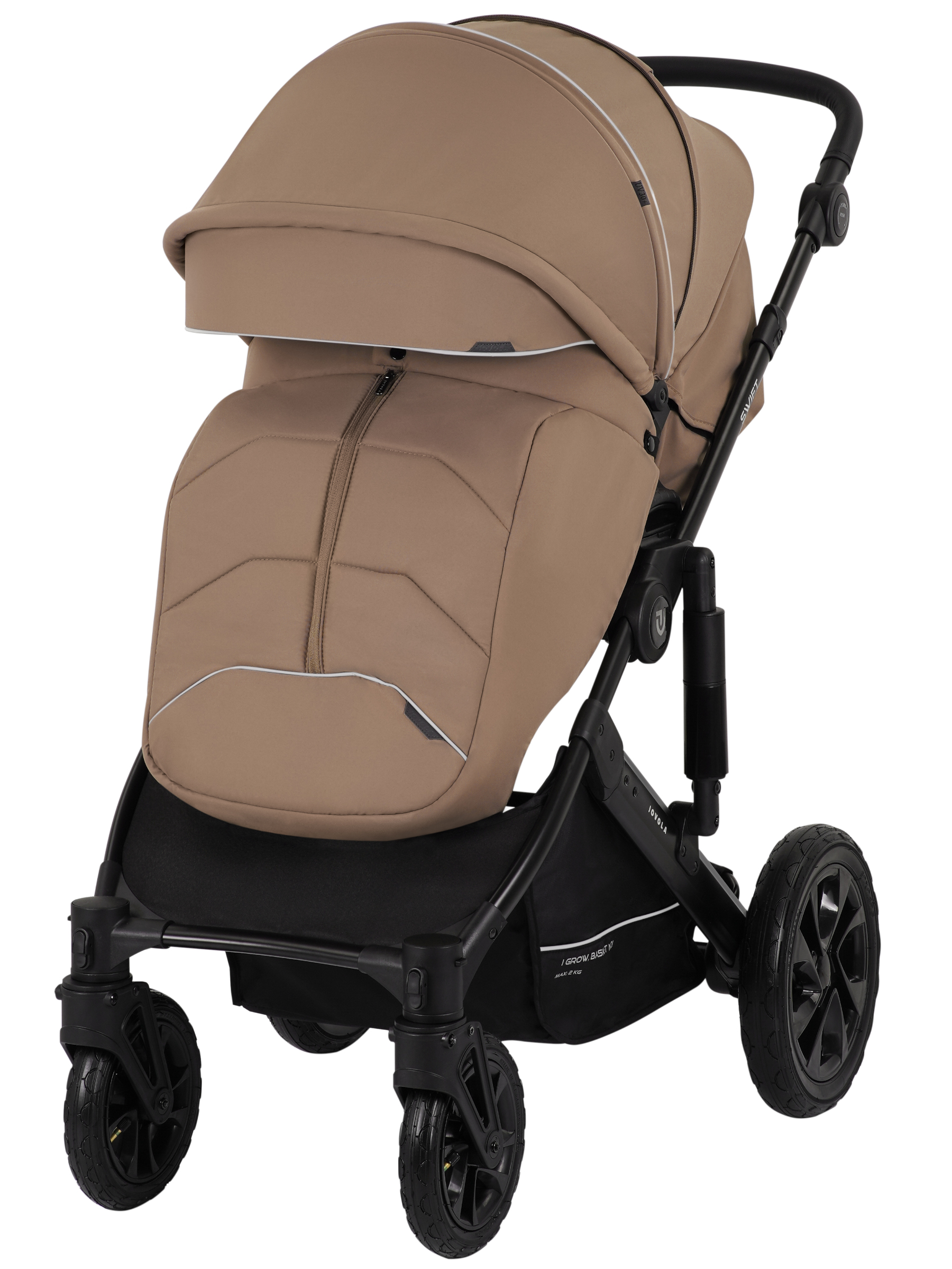 Коляска 3в1 JOVOLA Swift Plus темно-бежевый - фото 10