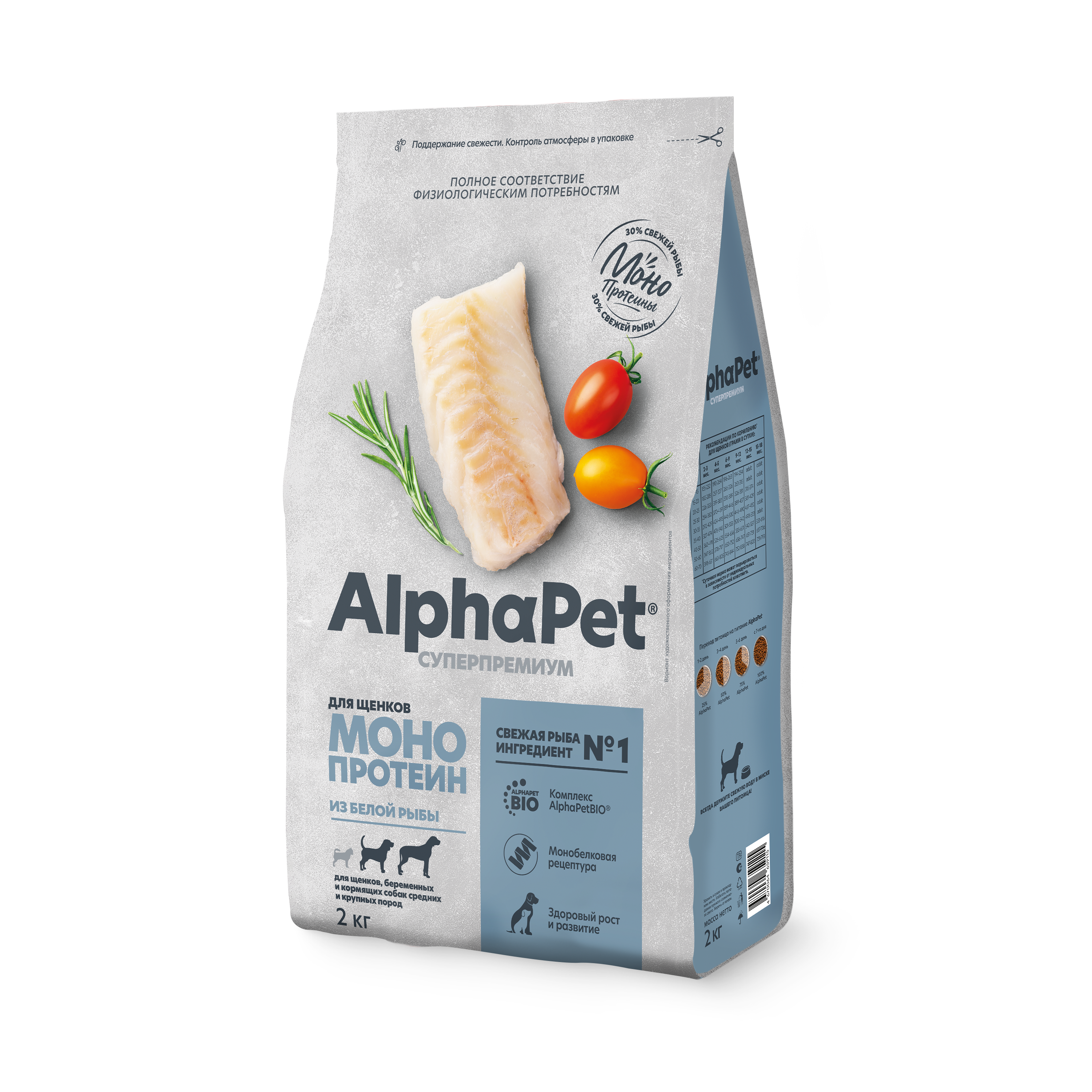Сухой корм для собак AlphaPet из белой рыбы - фото 2