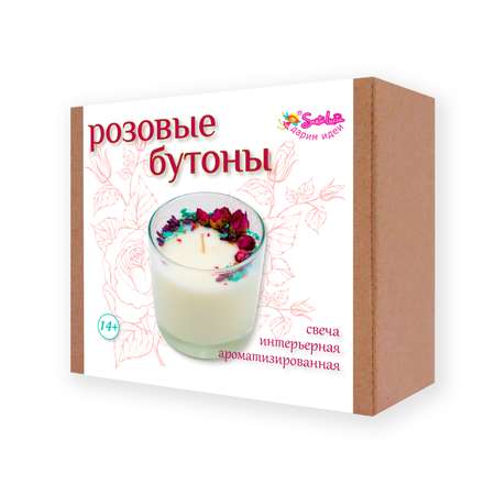 Набор Santa Lucia Розовые бутоны свеча в ассортименте