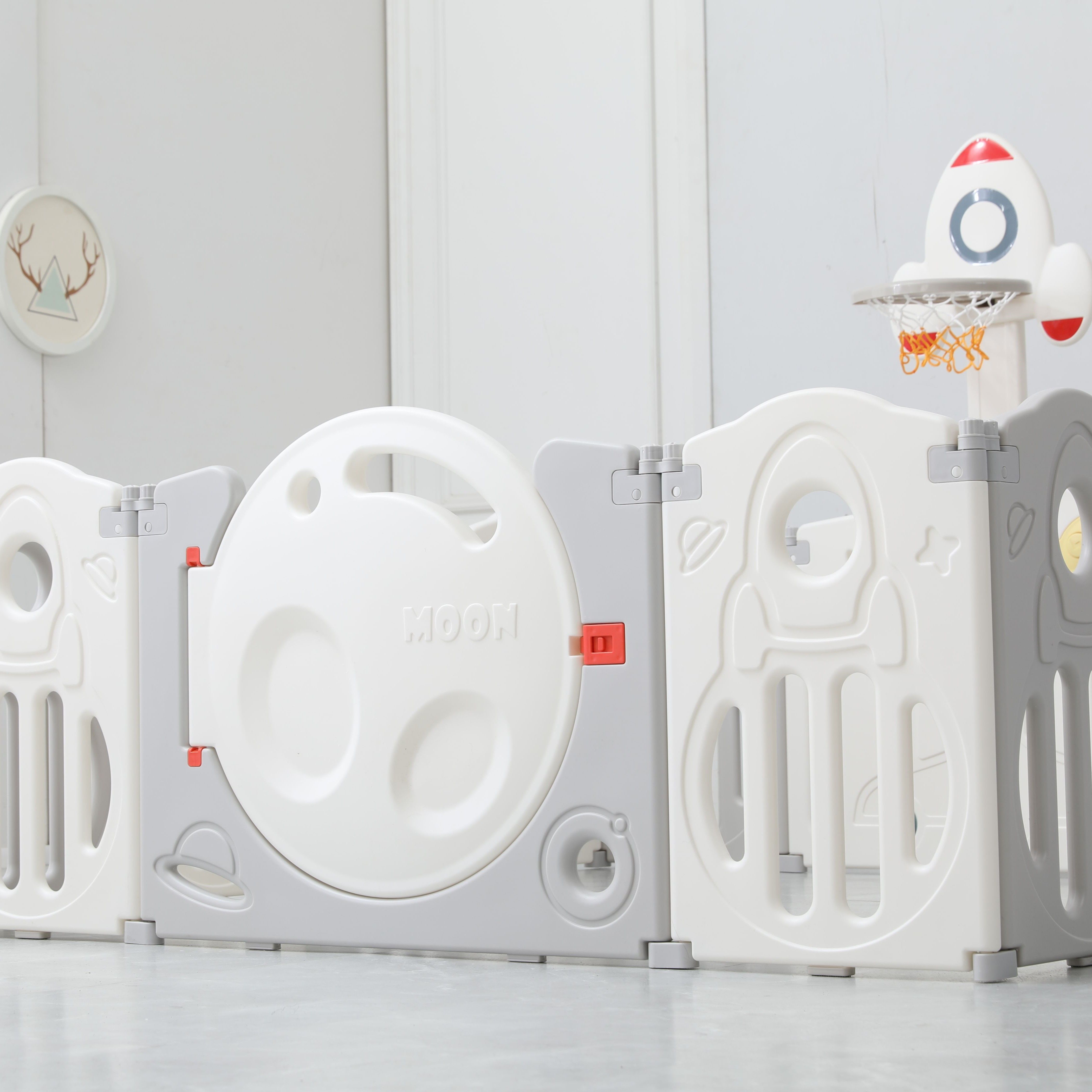 Манеж UNIX Kids Supreme space 200x200 cm grey PPSUSP16GRY - фото 8