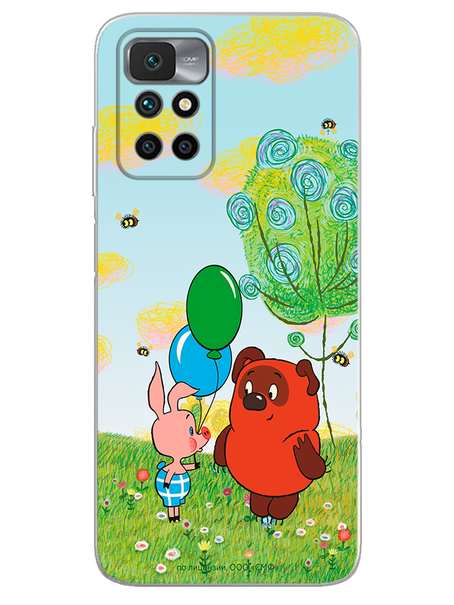 Силиконовый чехол Mcover для смартфона Xiaomi Redmi 10 Союзмультфильм Лучшие друзья - фото 1