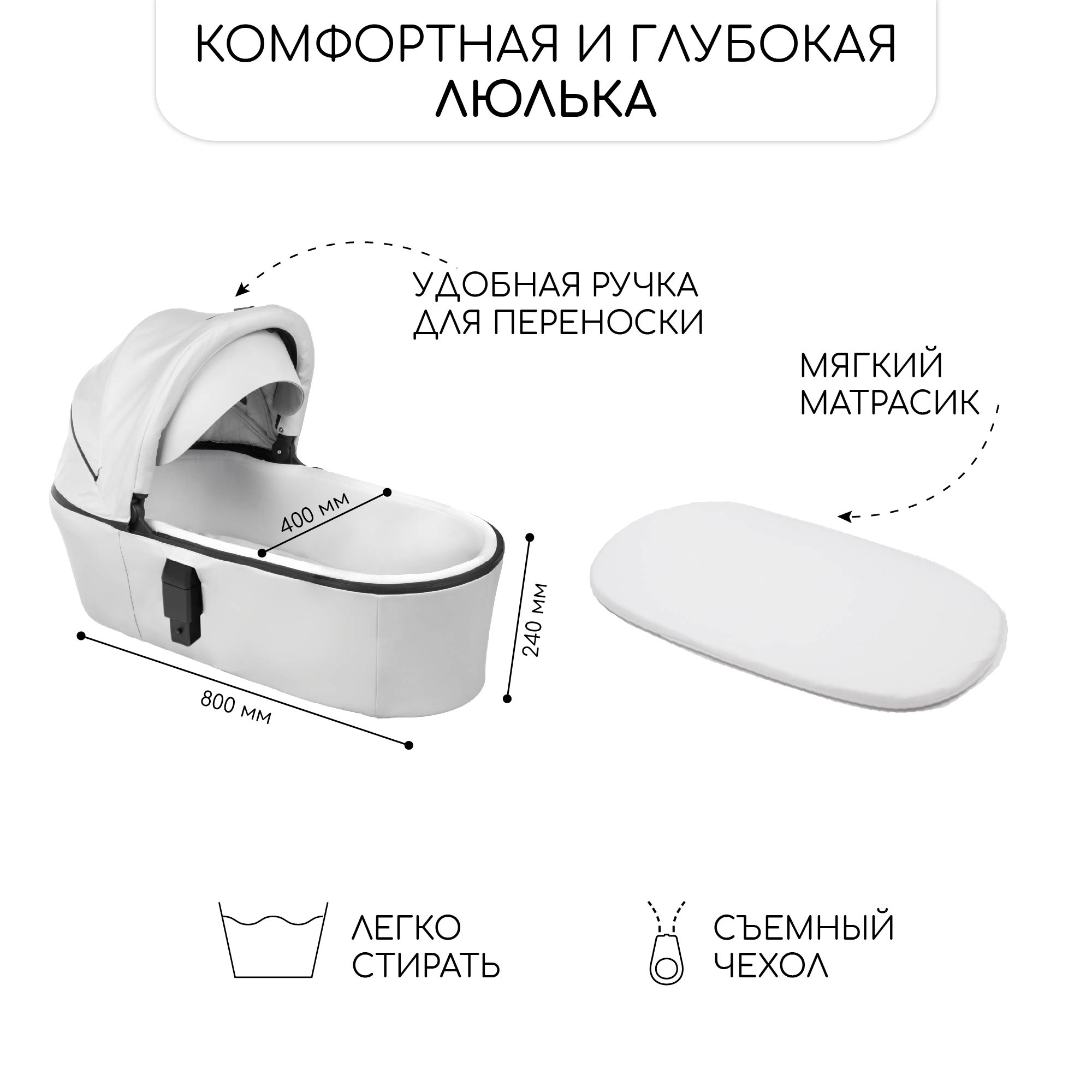 Коляска 2в1 Amarobaby Tutum - фото 6