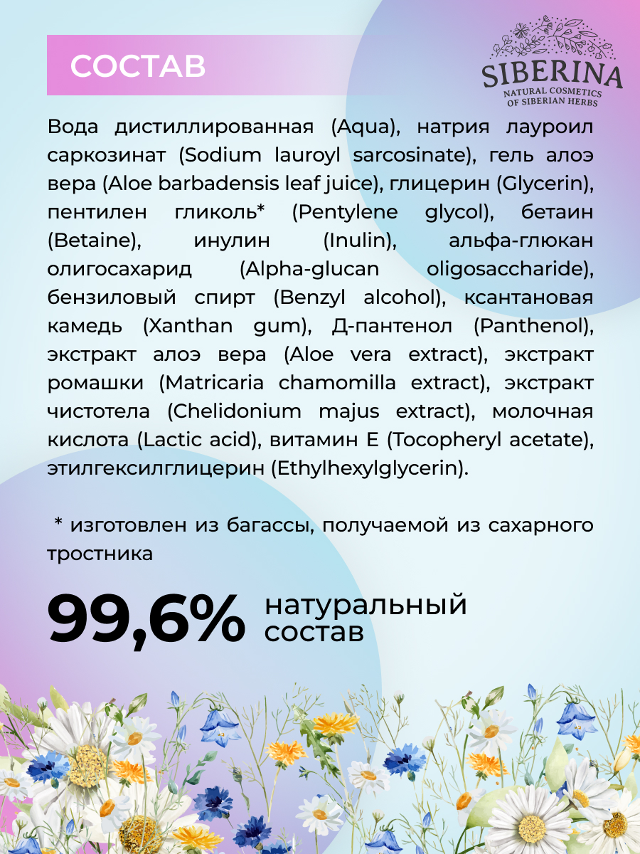 Гель для подмывания Siberina 250 мл - фото 7