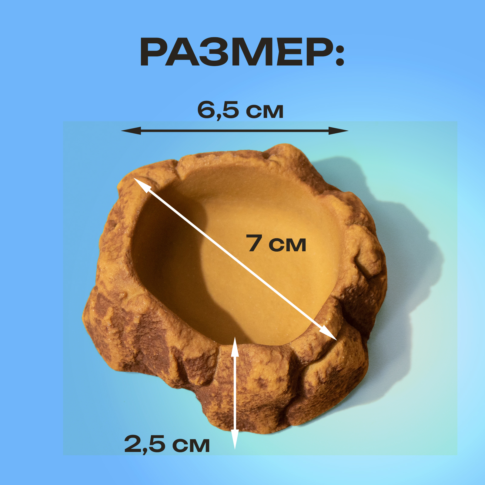 Кормушка поилка маленькая PETPOWER для ящерицы и эублефара - фото 5