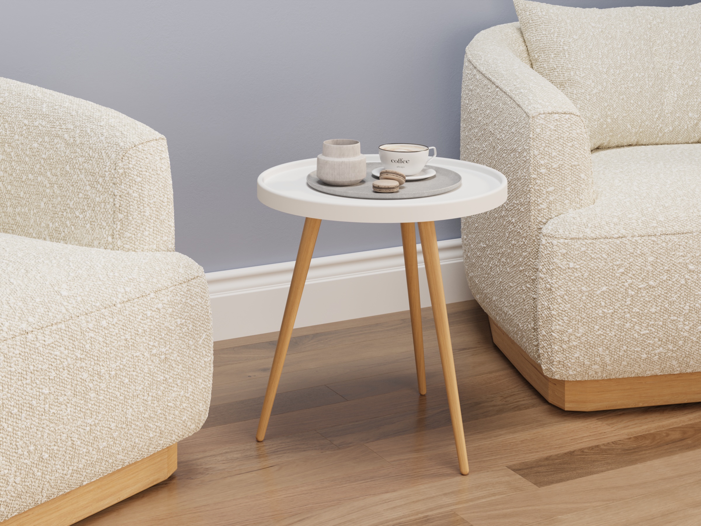 Стол журнальный SLINE Келли Л белый - фото 7