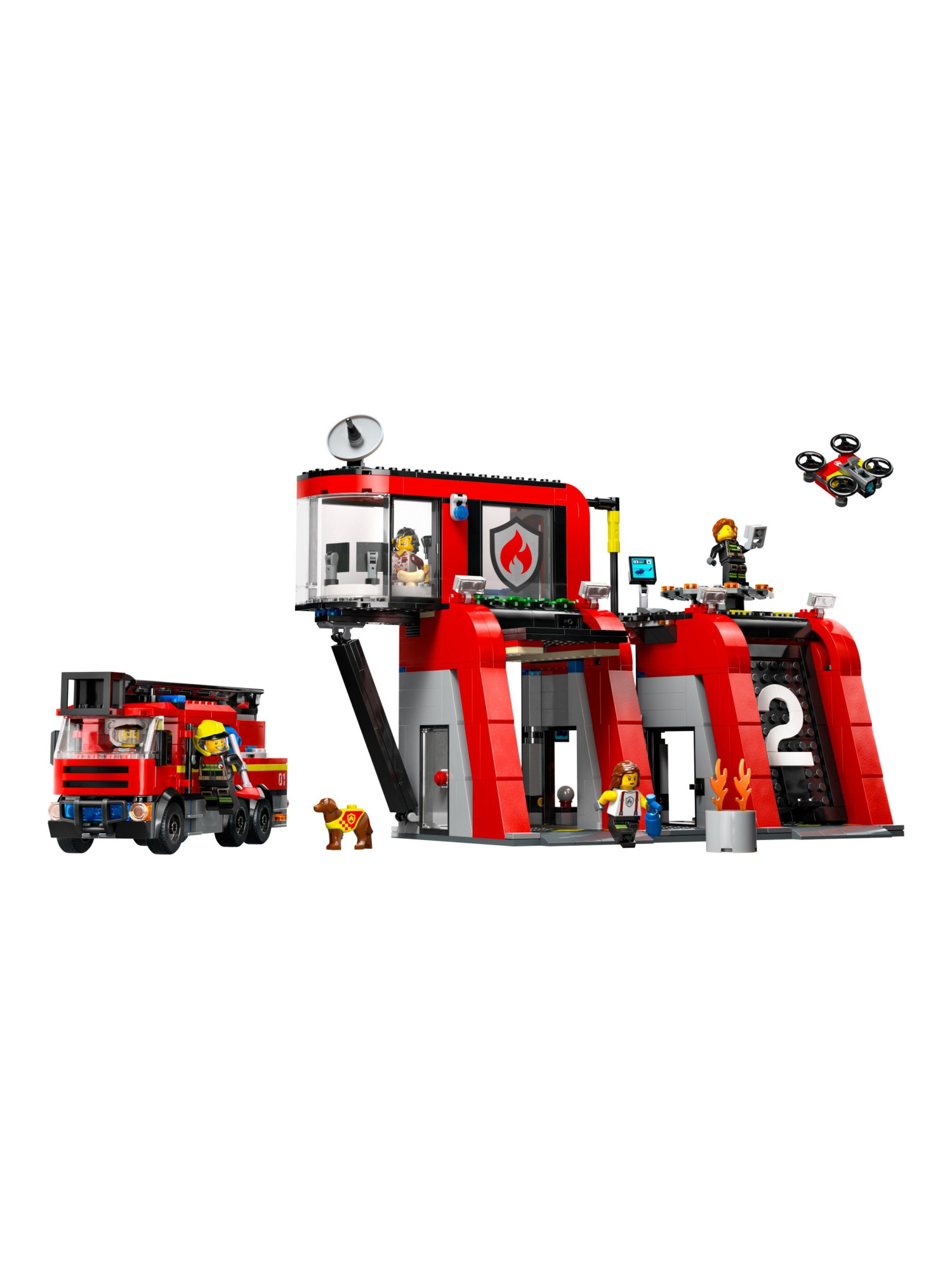 Конструктор LEGO City Пожарная часть с машиной 843 дет. - фото 2