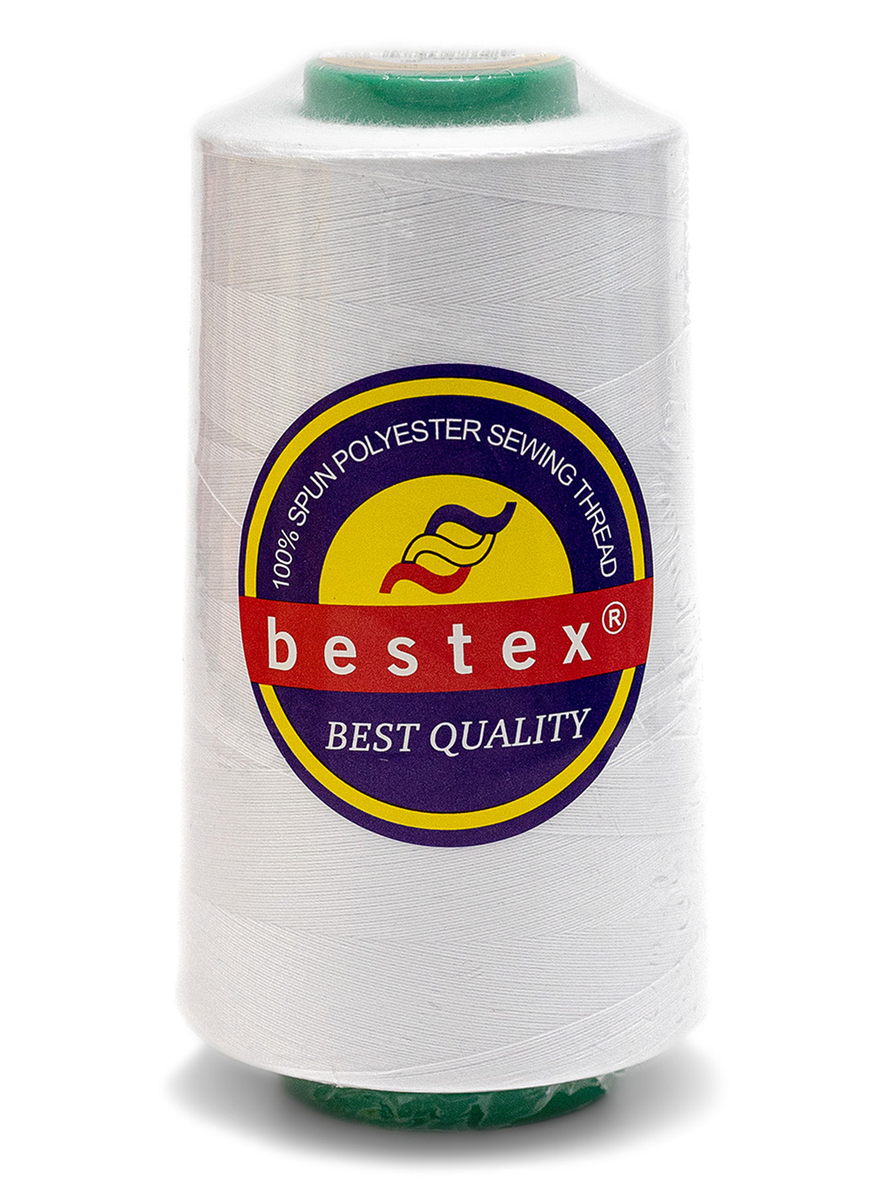 Нитки Bestex 50/2 5000 ярд 1 шт 001 белый - фото 5