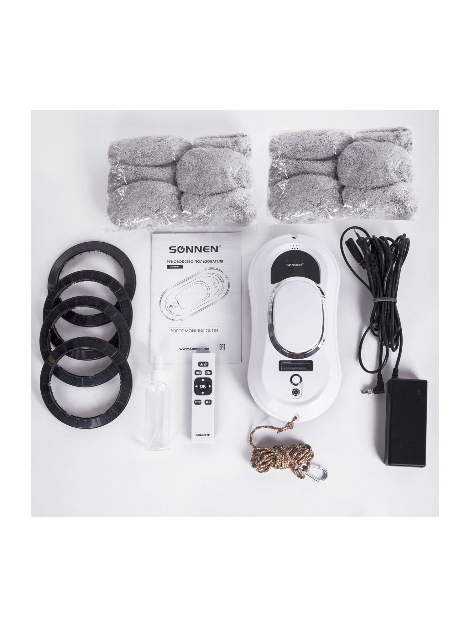 Робот мойщик окон Sonnen с пультом и датчиком от падения - фото 25