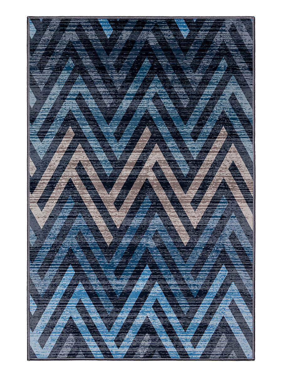 Коврик комнатный LUCKY 60x90 см синий коричневый M111220 - фото 2