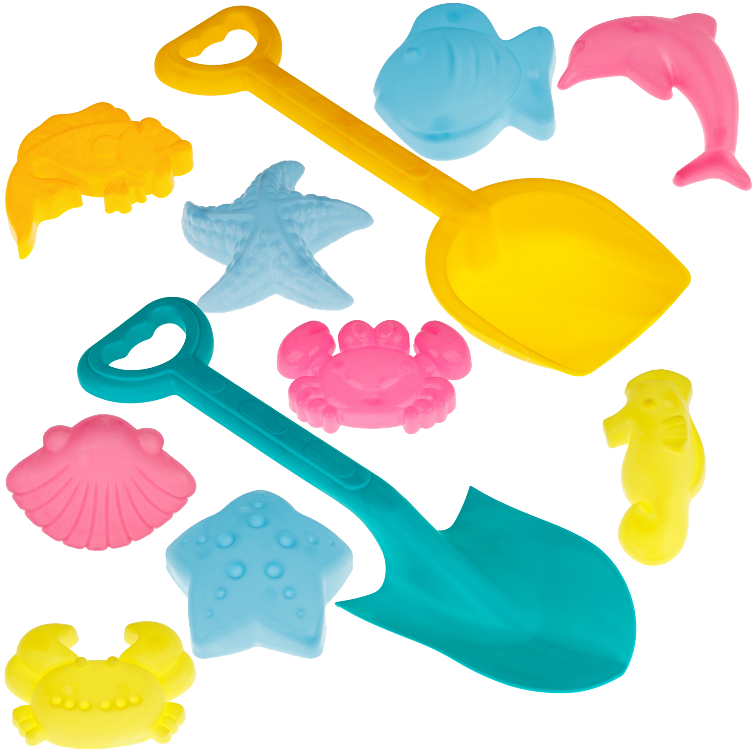 Песочный набор 1TOY формочки и лопатка 11 предм. - фото 1