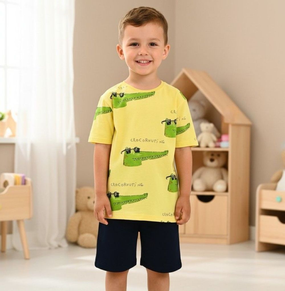 Изображение товара Футболка и шорты для мальчика Deiko Baby 104 летний комплект натуральный хлопок