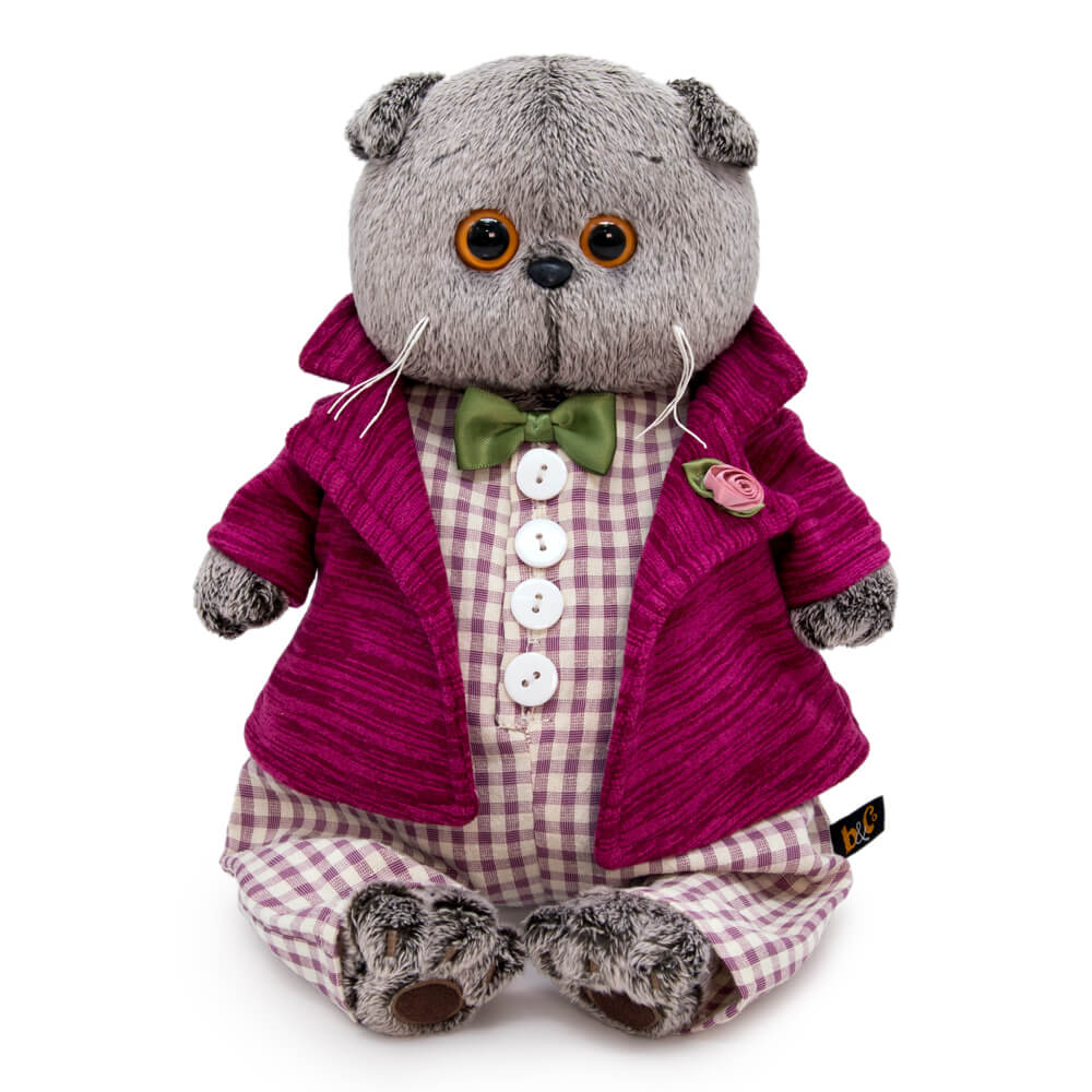 Мягкая игрушка BUDI BASA Басик в комбинезоне и пиджаке - фото 1