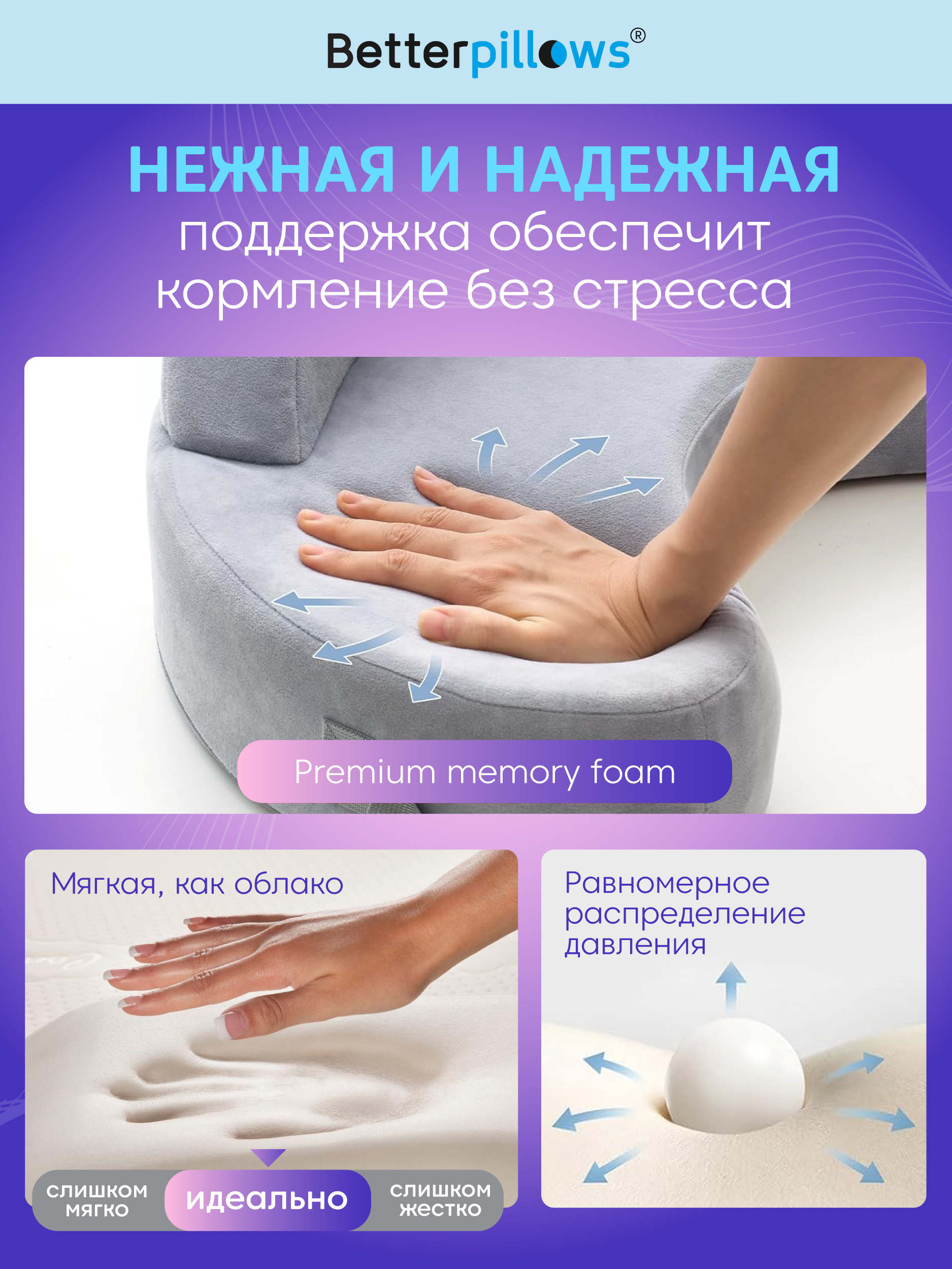 Подушка для кормления Betterpillows 40 x 60 см - фото 6
