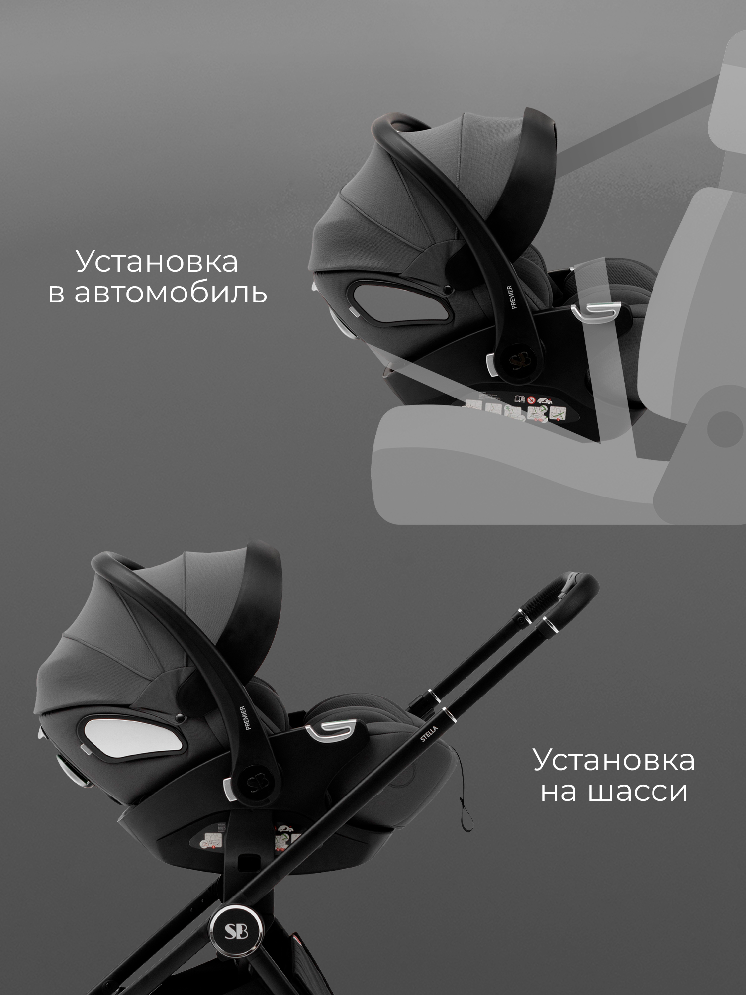 Автокресло Sweet Baby Premier WG06 Pro Grey 0 (0 -13 кг) серый - фото 10