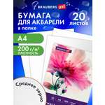 Художественная бумага Brauberg для акварели 20 лист.