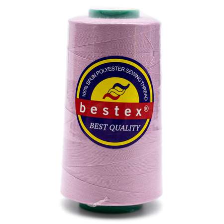 Нитки Bestex промышленные для тонких тканей для шитья 50/2 5000 ярд 1 шт 293 розово - сиреневый