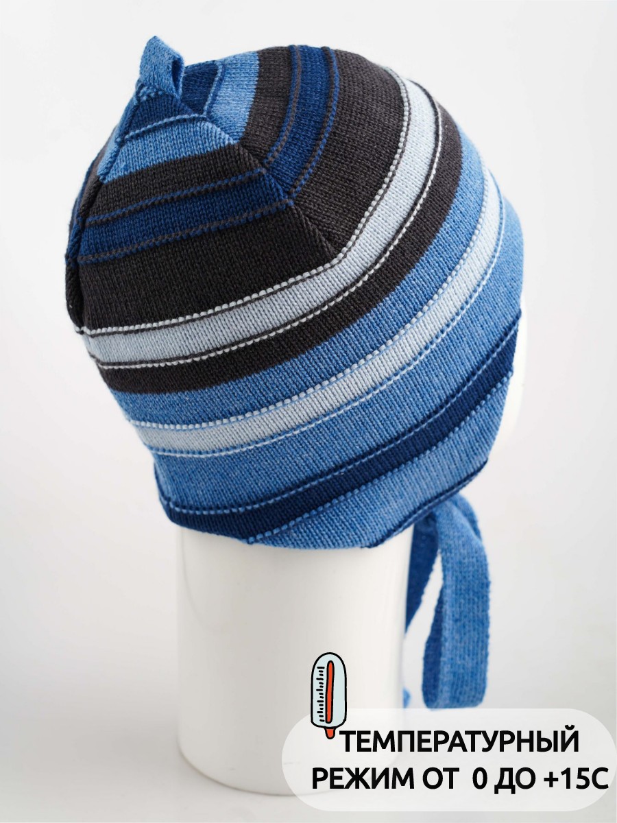 Шапка ПриКиндер B-Sp2148 Цвет: Джинса - фото 2