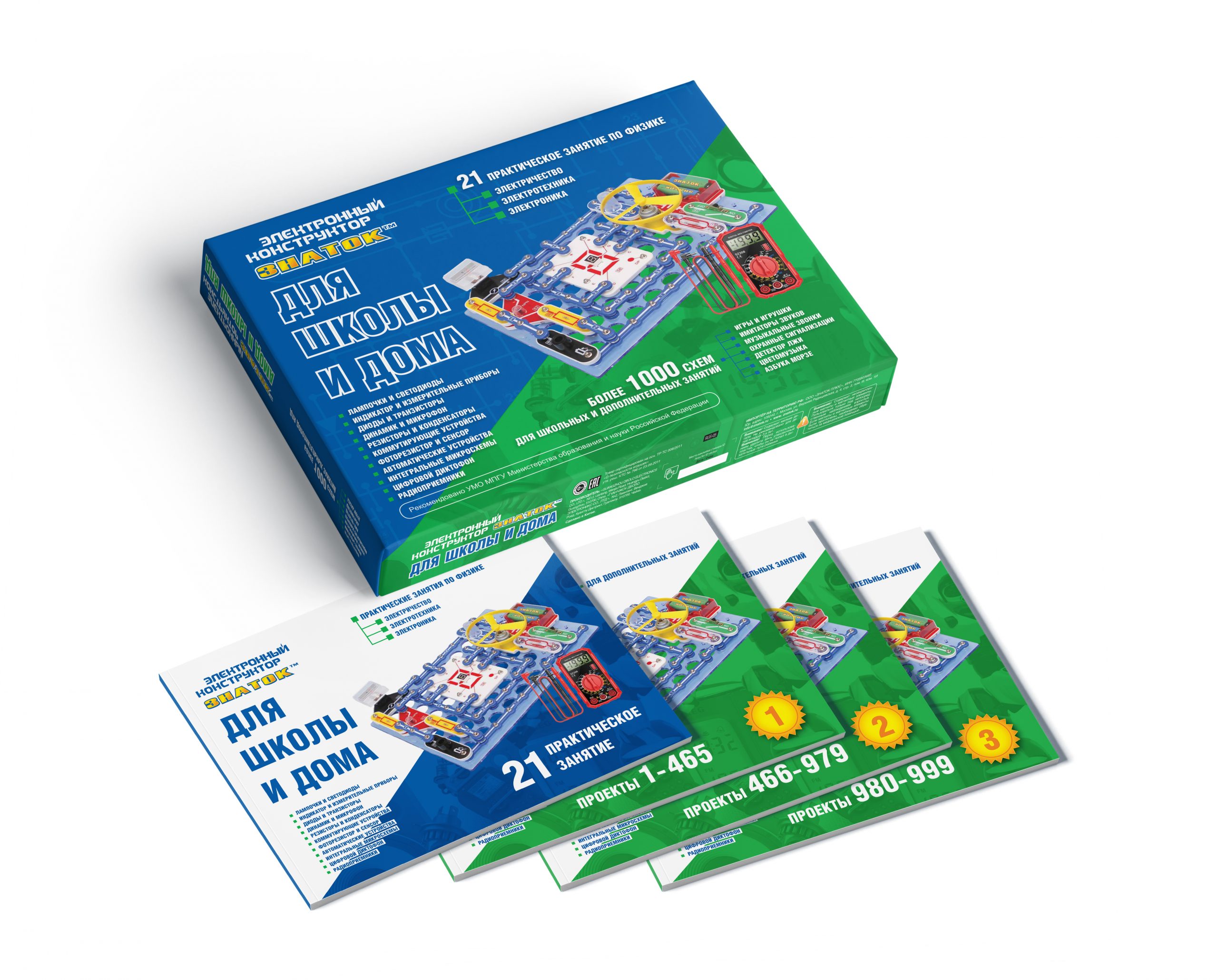 Конструктор Знаток Для школы и дома 1000 схем электронный - фото 8