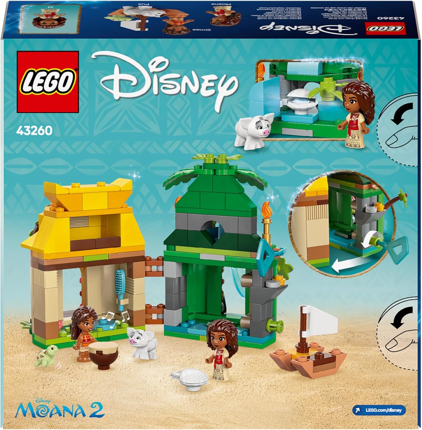 Конструктор LEGO Disney Princess Развлечения на острове Моаны блочный - фото 7