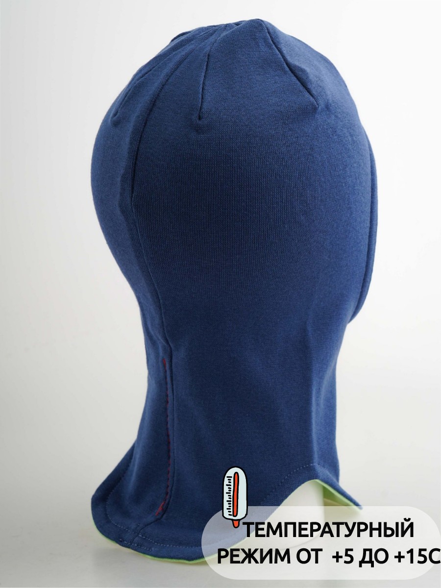 Шапка-шлем ПриКиндер U-A_221079 Цвет: Темно-синий/мята - фото 3