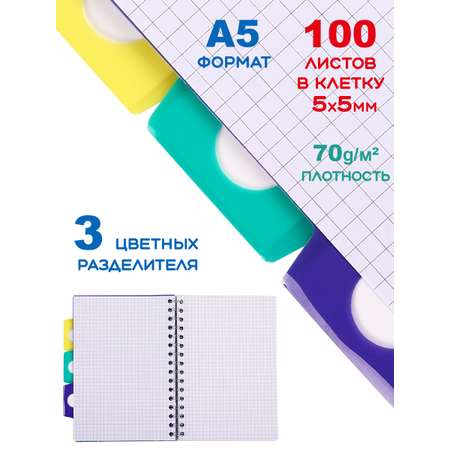Общая тетрадь KEYROAD клетка 100 лист.