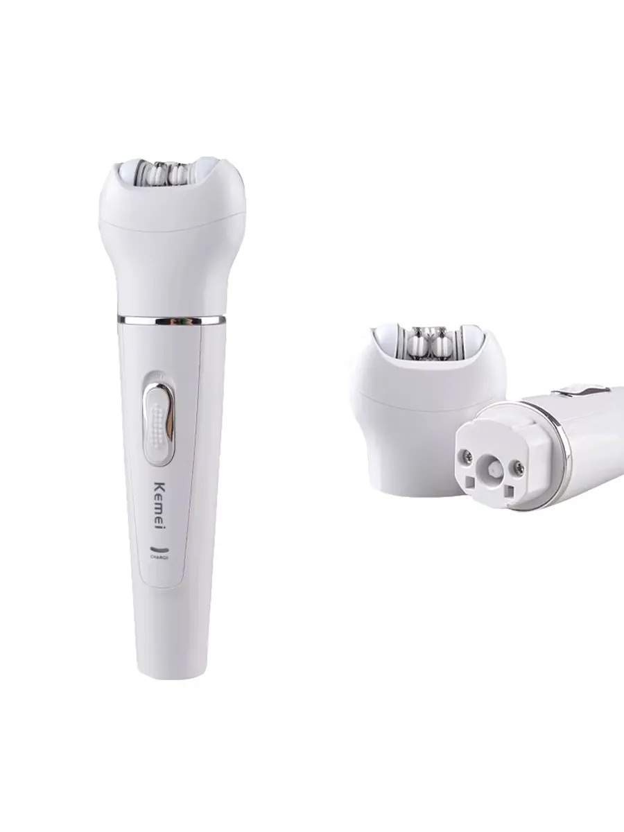 Эпилятор 5 в 1 беспроводной с насадками CASTLELADY депилятор массажер триммер пилинг щетка для очищения кожи - фото 6