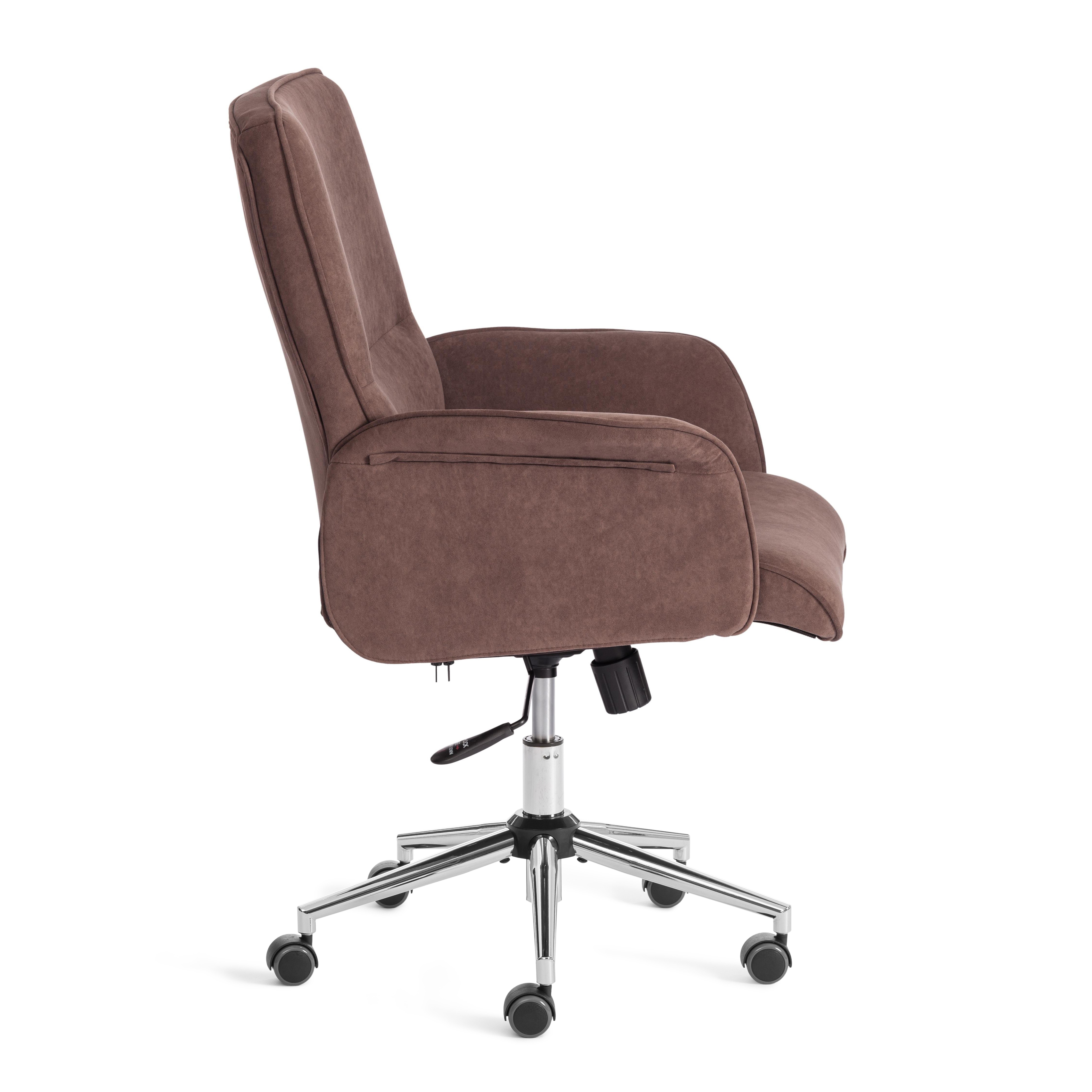 Компьютерное кресло TETCHAIR Йорк флок коричневый - фото 3