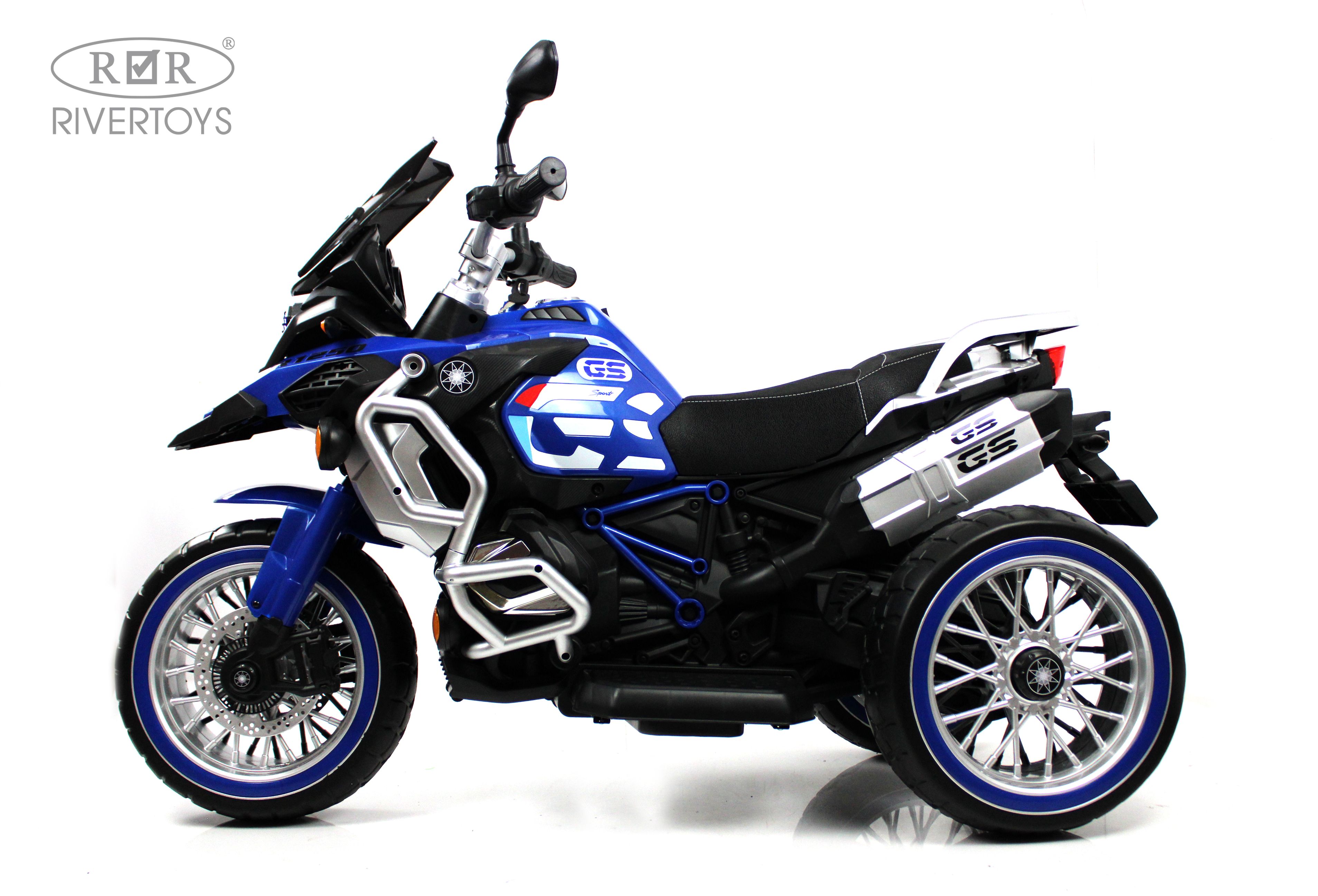 Электромотоцикл RIVERTOYS М111БХ-BLUE - фото 13