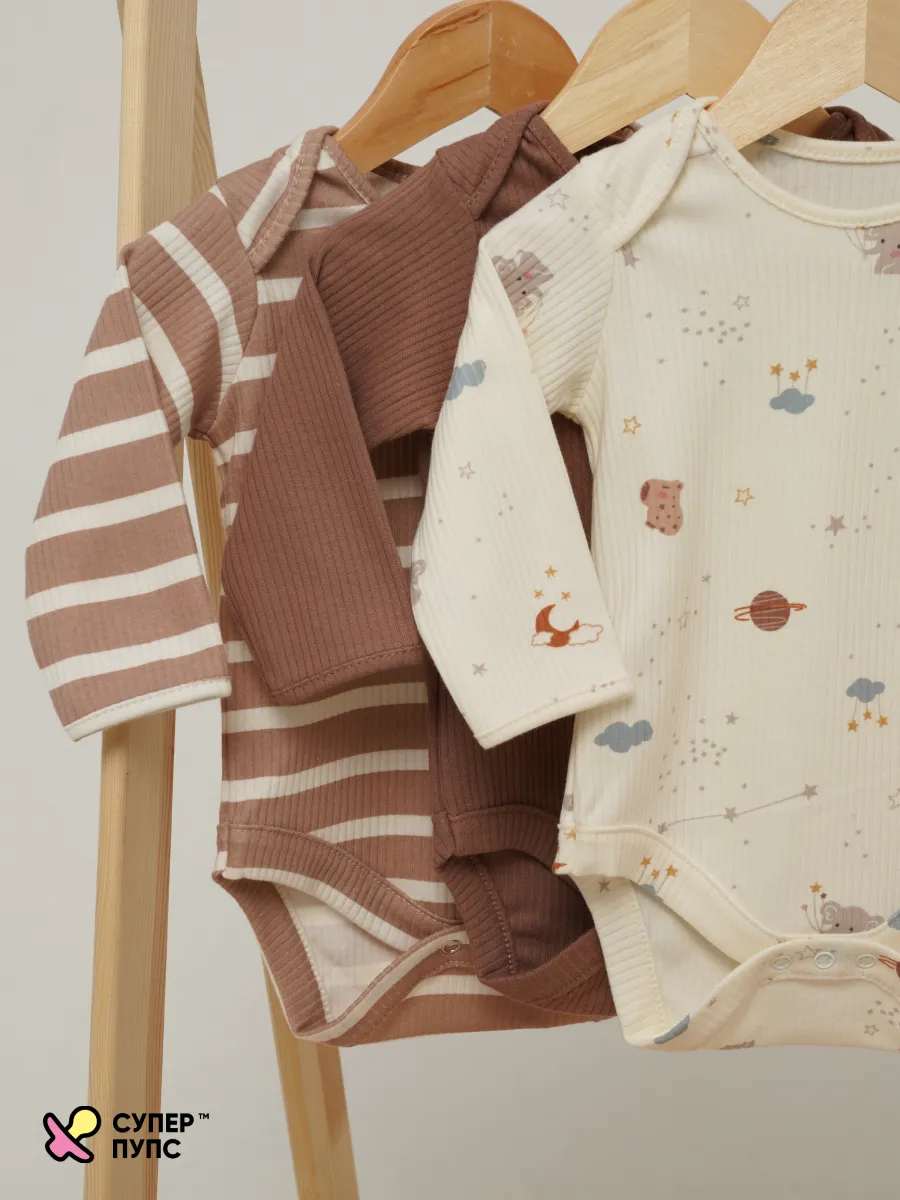 Боди 3 шт Супер Пупс нбр/3пр/бд/sk20/полоска/сон - фото 13