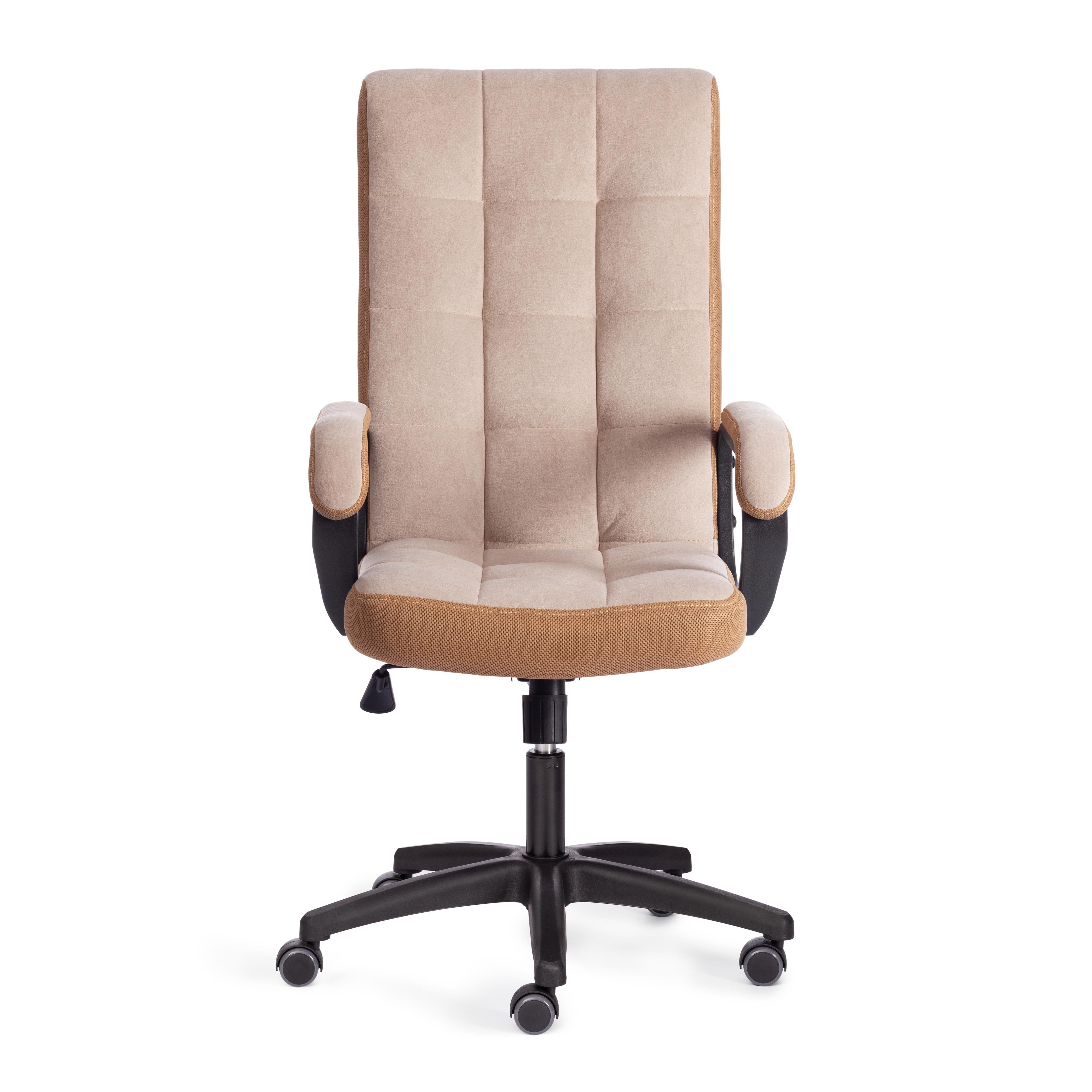 Компьютерное кресло TETCHAIR флок/ткань бежевый/бронза - фото 13