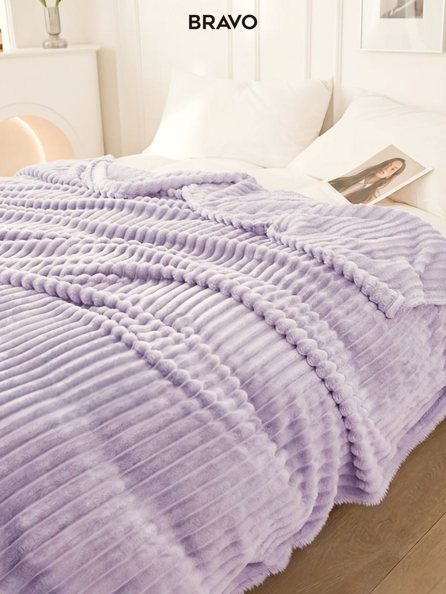 Покрывало BRAVO Волна лиловый 200 x 220 см велсофт - фото 7