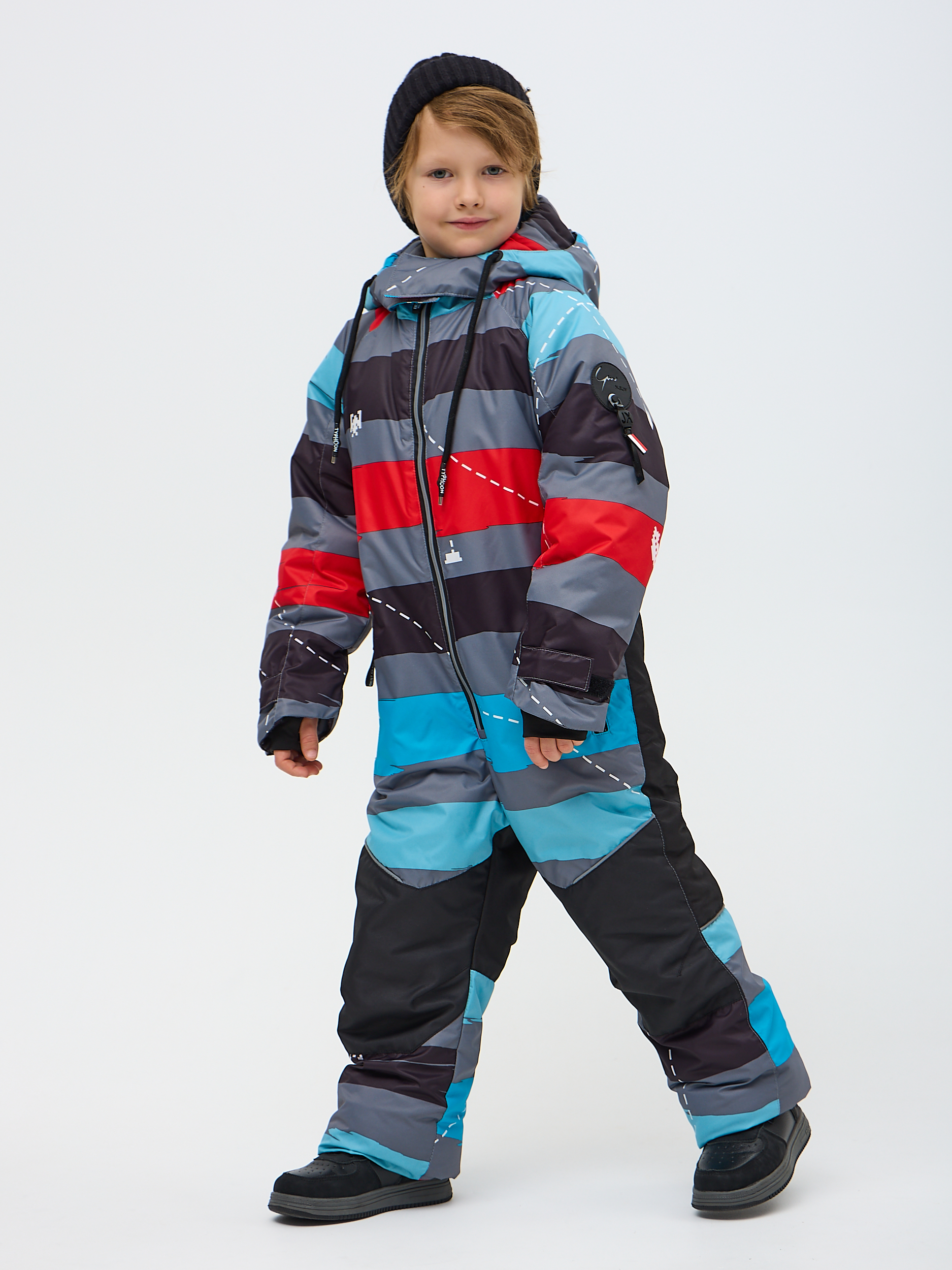 Комбинезон Kvartet 853 серо-красный - фото 5