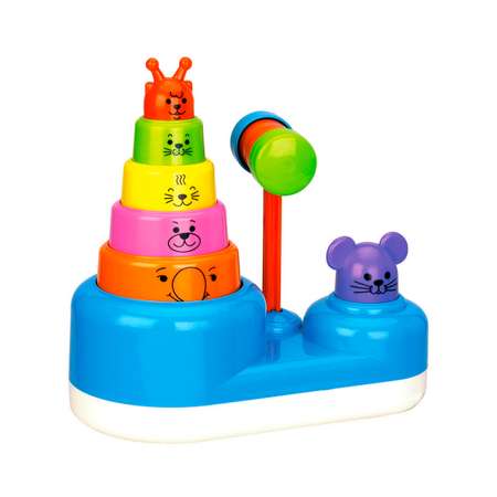 Игрушка Mioshi пирамидка Веселые зверюшки