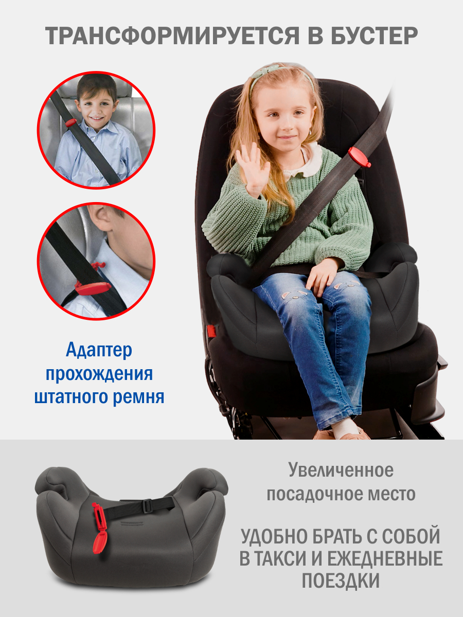 Автокресло SIGER Некст Lux 1/2/3 (9-36 кг) коричневый - фото 4