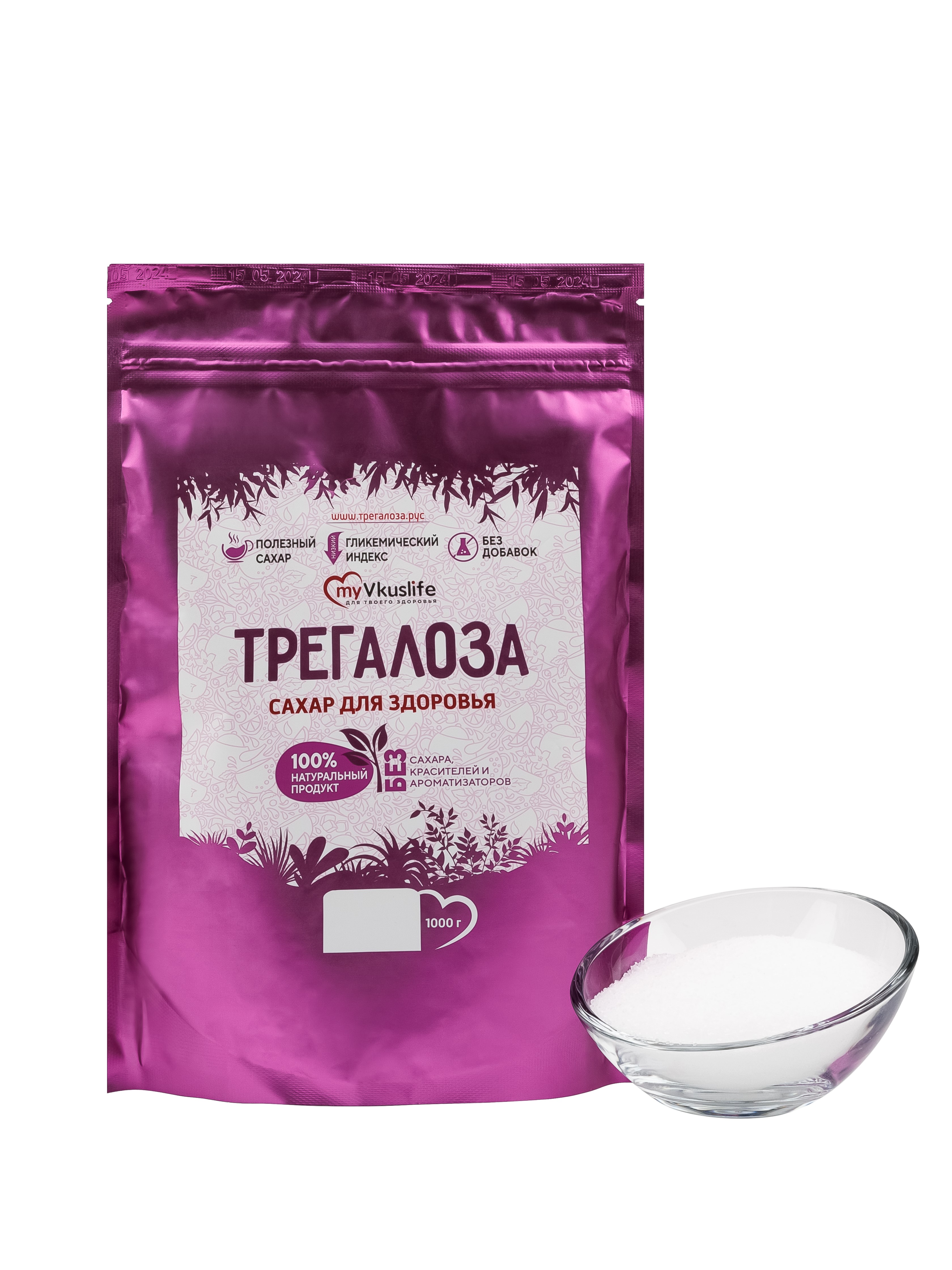 Трегалоза LONGA VITA натуральный сахарозаменитель myVkuslife 1000 г - фото 15